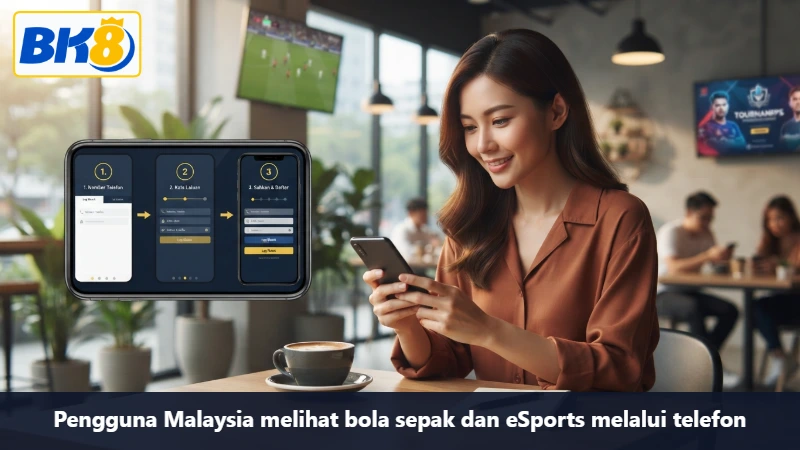 Pengguna Malaysia melihat bola sepak dan eSports melalui telefon